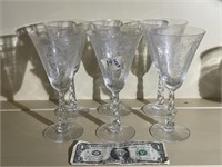 6 Chantilly Stemware Glasses