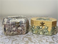 2 Decorative Box Purses, No Handles
