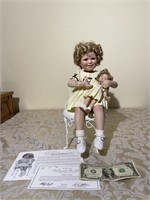 Porcelain Shirley Temple Doll with Baby