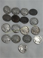 16 Indian Head / Buffalo nickels