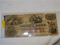 1856 $5 Note The Valley Bank