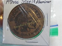 Athos Steel & Aluminum Wooden Nickel