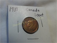 1937 Canada one cent