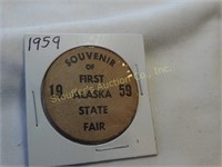 1959 Souvenir of First Alaska State Fair Wooden