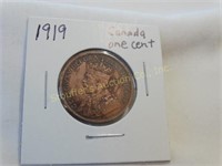 1919 Large Canada one cent coin