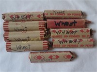 9 Rolls of Wheat pennies