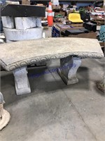 3-PC CONCRETE BENCH, APPROX 50" WIDE