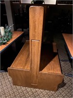 Medium Oak Wooden Double-Sided Restaurant Booth