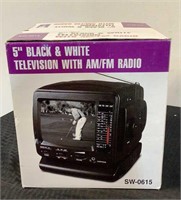 (3) 5 inch Black & White TV w/ Radio SW-0615