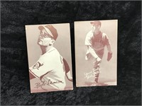 2 Cleveland Indians (HOF), Vintage Arcade Cards