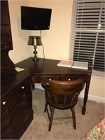 Ethan Allen Desk with Matching Storage