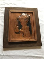 Hand-Tooled Copper Portrait