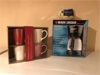 Black & Decker Coffee Maker with Mugs