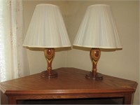 PAIR OF HANDCRAFTED TABLE LAMPS: