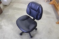 Black Secretary Desk Chair on Rollers