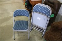 4 Meco Padded Folding Chairs