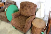 Brown & Burgundy Reclining Chair