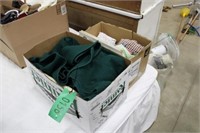 Box of Blankets, Hot Pads, Aprons, Misc