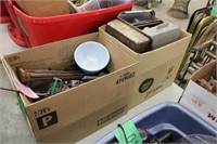 2 Boxes of Kitchen Ware & Utensils