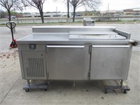 78" Refrigerated Two Door Prep Table With Side Wo