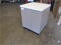 27"X27" Trash Storage Cabinet and Trash Can