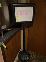 Free Standing Black Restaurant Sign Holder