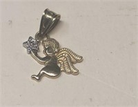 14k Gold Angel Necklace charm