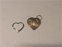 14K Gold Heart Charms