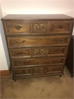 Wooden Chest of drawers unmarked measures approx