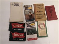 Vintage lot of advertising fertilizer memo pads