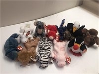 Vintage lot of 12 Beanie Babies