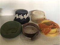 Vintage lot of ladies hats