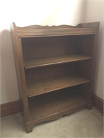 Wooden 3 tier book shelf measures approx 38” x