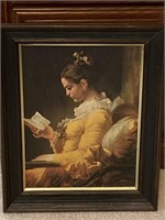 Girl reading Picture  20 1/2” x 16”