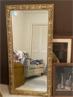Elegant Gold Framed Mirror  22” x  46 1-2”