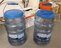 2 5 GAL SAFETY ICE BUCKETS WITH LID