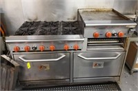 CPG 6 BURNER STOVE WITH FLAT TOP AND 2 OVENS