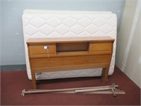 full size mattress, box spring, frame, headboard