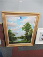gulf framed painting 37.5"x31"