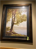 Framed Wall Hanging Colored Picture Trees Nature