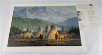 Howard Terpning Signed Numbered Print Crow Camp