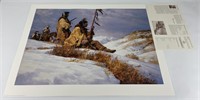 Howard Terpning Signed Print Signals in the Wind