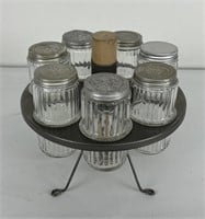 Sellars Hoosier Cabinet Spice Jar Rack w/ Stand