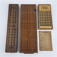 Lot of Antique Bezique Boards