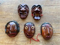5 Carved Wood Masks