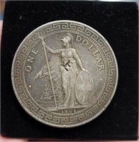 Great Britain UK 1907 Chinese Silver Trade Dollar