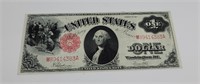 $1 1917 Red Seal Sawhorse Mule Note Bill