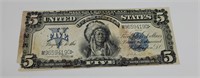 1899 Indian Chief Onepapa $5 Bill