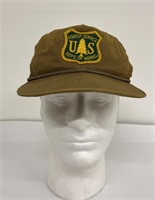 Vintage US Forest Service Corduroy Patch Hat