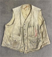 Vintage Filson Tin Cloth Hunting Vest